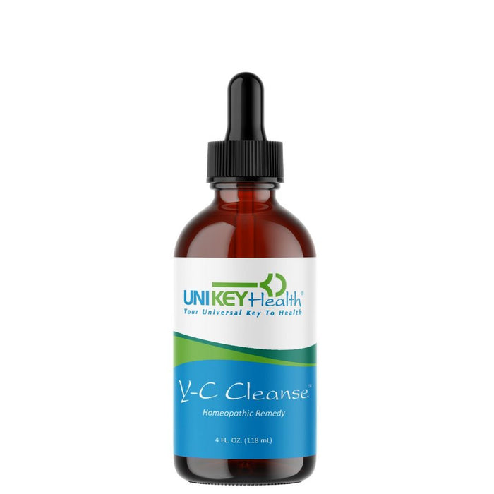 A 5 fl. oz. bottle of UNI KEY Health's Y-C Cleanse, a natural homeopathic yeast and candida formula cleanse.